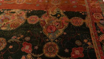Authentic Indian Botanic Hand Knotted Wool Rug