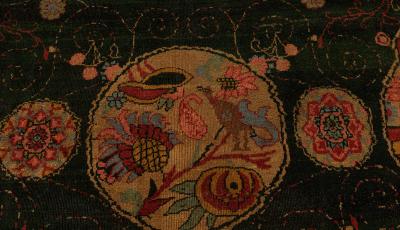 Authentic Indian Botanic Hand Knotted Wool Rug