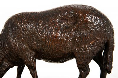 Authentic Lifetime Bronze Sculpture of Grazing Ewe by Rosa Bonheur ca 1860s