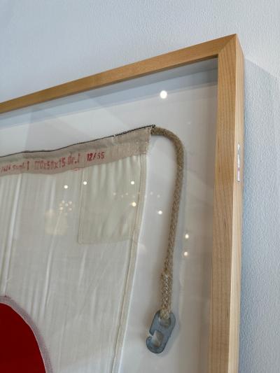 Authentic Nautical Signal Flag from 1940s Framed Professionally
