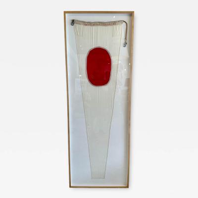 Authentic Nautical Signal Flag from 1940s Framed Professionally