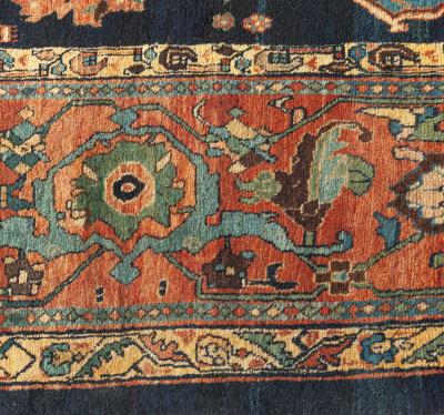 Authentic Oversized 19th Century Persian Bidjar Bold Handmade Rug