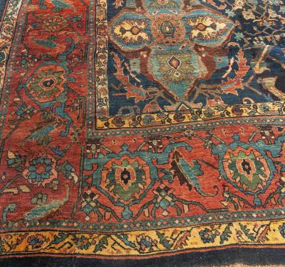 Authentic Oversized 19th Century Persian Bidjar Bold Handmade Rug