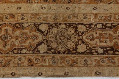 Authentic Oversized 19th Century Persian Tabriz Handmade Wool Carpet