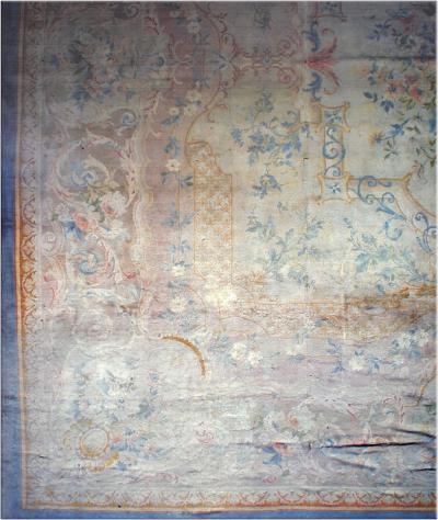 Authentic Oversized Antique Savonnerie Carpet