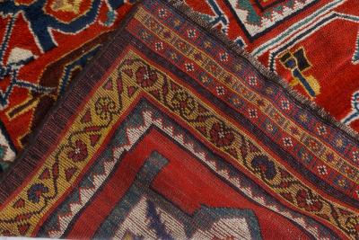 Authentic Persian Bakhtiari Red Handmade Wool Rug