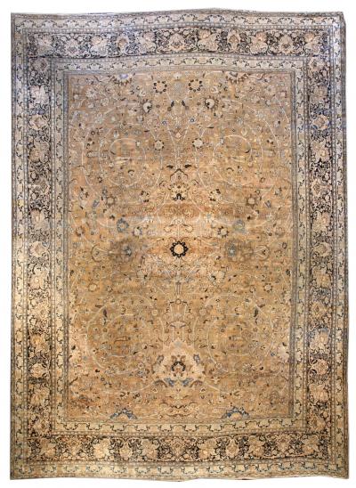 Authentic Persian Khorassan Botanic Handmade Wool Rug