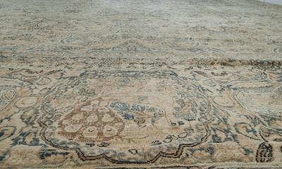 Authentic Persian Kirman Botanic Handmade Wool Rug