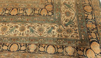 Authentic Persian Kirman Handmade Wool Rug Size Adjusted 