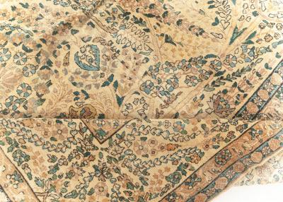 Authentic Persian Kirman Handwoven Wool Carpet