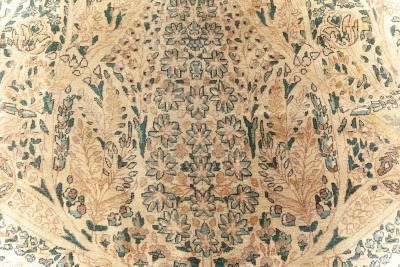Authentic Persian Kirman Handwoven Wool Carpet