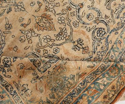 Authentic Persian Kirman Handwoven Wool Rug