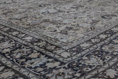 Authentic Persian Meshad Animal Botanic Design Handmade Wool Rug