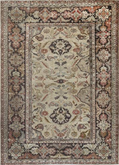 Authentic Persian Sultanabad Bold Multi Color Handmade Wool Rug