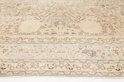 Authentic Persian Tabriz Botanic Hand Knotted Wool Rug