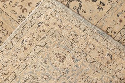 Authentic Persian Tabriz Botanic Hand Knotted Wool Rug