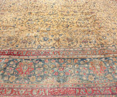 Authentic Persian Tabriz Botanic Handmade Wool Rug