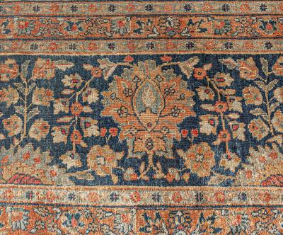 Authentic Persian Tabriz Botanic Handmade Wool Rug