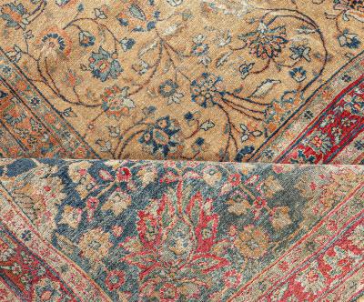 Authentic Persian Tabriz Botanic Handmade Wool Rug