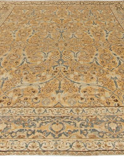 Authentic Persian Tabriz Botanic Handwoven Wool Rug