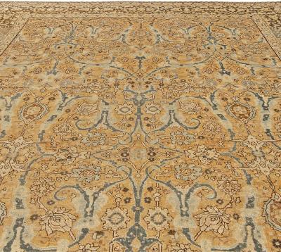 Authentic Persian Tabriz Botanic Handwoven Wool Rug
