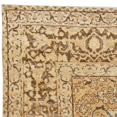 Authentic Persian Tabriz Botanic Handwoven Wool Rug