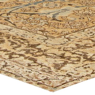 Authentic Persian Tabriz Botanic Handwoven Wool Rug