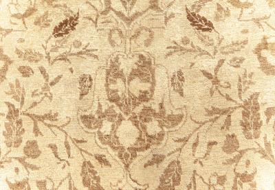 Authentic Persian Tabriz Brown Handmade Wool Rug