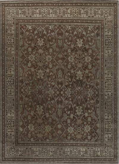 Authentic Persian Tabriz Handwoven Wool Rug