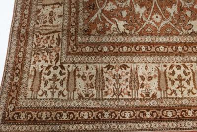 Authentic Persian Tabriz Handwoven Wool Rug