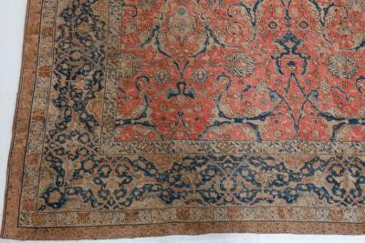 Authentic Persian Tabriz Pink Handmade Wool Rug