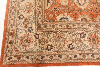 Authentic Persian Tabriz Red Handmade Wool Carpet