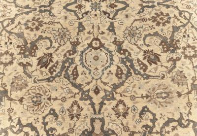 Authentic Persian Tabriz Rug in Beige Blue Brown and Gray