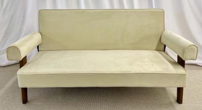 Authentic Pierre Jeanneret Upholstered Bridge Sofa Mid Century Modern Markings