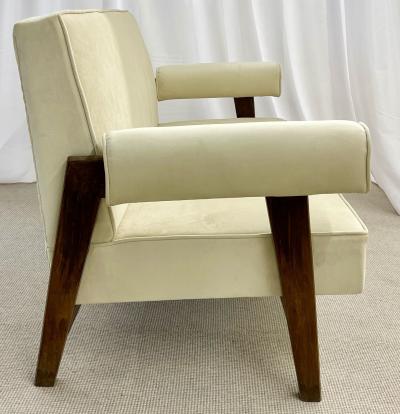 Authentic Pierre Jeanneret Upholstered Bridge Sofa Mid Century Modern Markings
