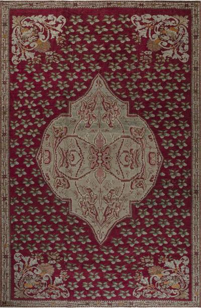 Authentic Turkish Ghiordes Red Handmade Wool Rug