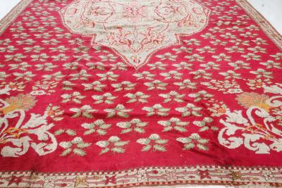 Authentic Turkish Ghiordes Red Handmade Wool Rug