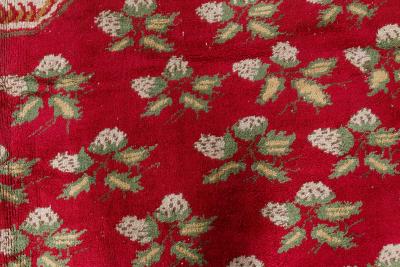 Authentic Turkish Ghiordes Red Handmade Wool Rug