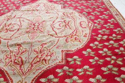 Authentic Turkish Ghiordes Red Handmade Wool Rug