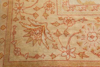 Authentic Turkish Oushak Beige Handmade Wool Rug
