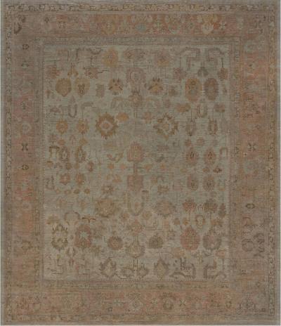 Authentic Turkish Oushak Handmade Wool Rug