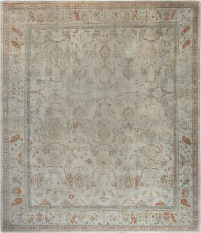 Authentic Turkish Oushak Handmade Wool Rug Size Adjusted 