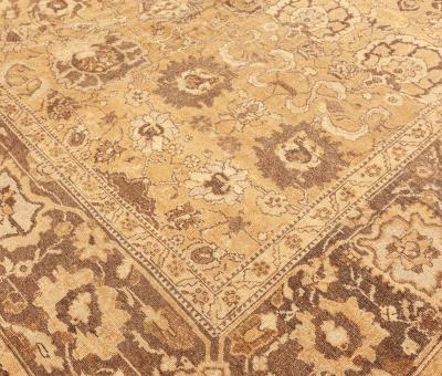 Authetic Indian Amritsar Tan Brown Hand knotted Wool Rug