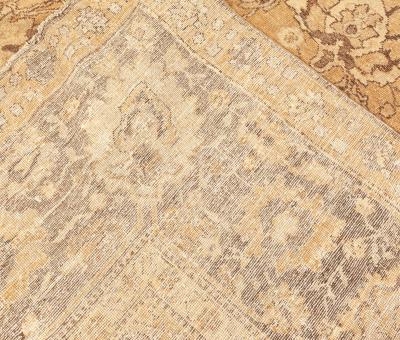 Authetic Indian Amritsar Tan Brown Hand knotted Wool Rug