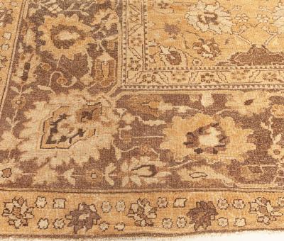 Authetic Indian Amritsar Tan Brown Hand knotted Wool Rug