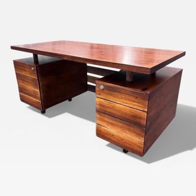 Ava Brazilian Modern Desk with Eight Drawers in Hardwood by Ava 1960s Brazil