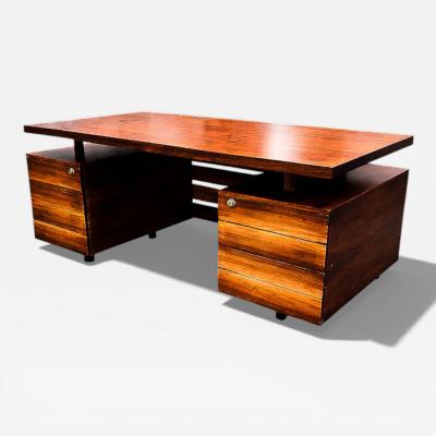 Ava Mid Century Modern Desk with Eight Drawers in Rosewood Ava 1960s Lot 698