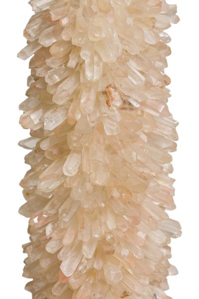 Aver Metais Brazilian Contemporary Candle Holder with Large Quartz Points