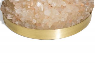 Aver Metais Brazilian Contemporary Candle Holder with Large Quartz Points