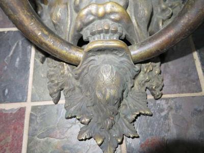 Awesome Antique Italian Bronze Vecchio Greenman Door Knocker